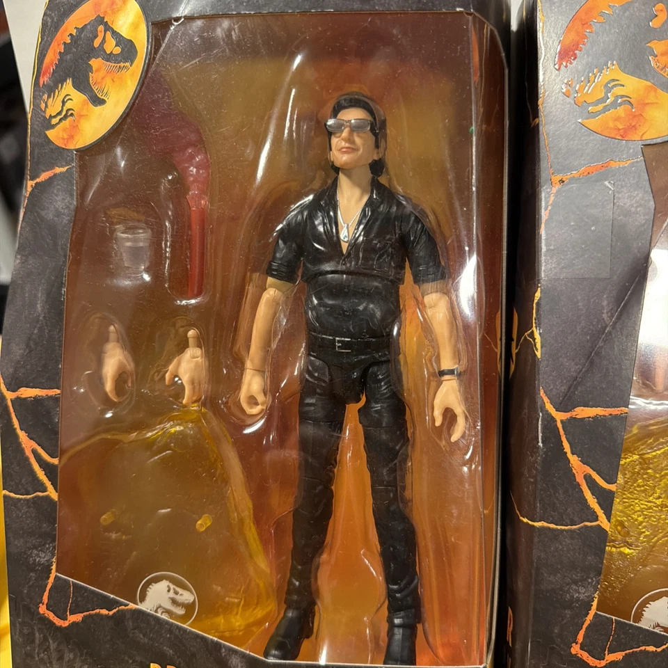 Lote de figuras Mattel Jurassic World Amber Collection 6" Ian Malcolm & Owen Grady Foto 3 de 4