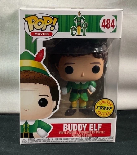 Funko Pop! Movies: Buddy Elf #484 Chase Version W/ Pop Protector