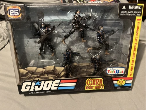 GI Joe 25th 3.75'' Cobra Night Watch set Trooper 5-Pack Toys R Us Exclusive New