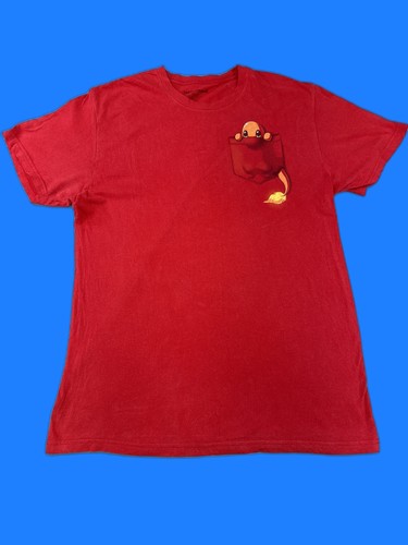 Teeturtle Charmander Pokemon Graphic Tee Unisex L Red 100% Cotton Short Sleeve