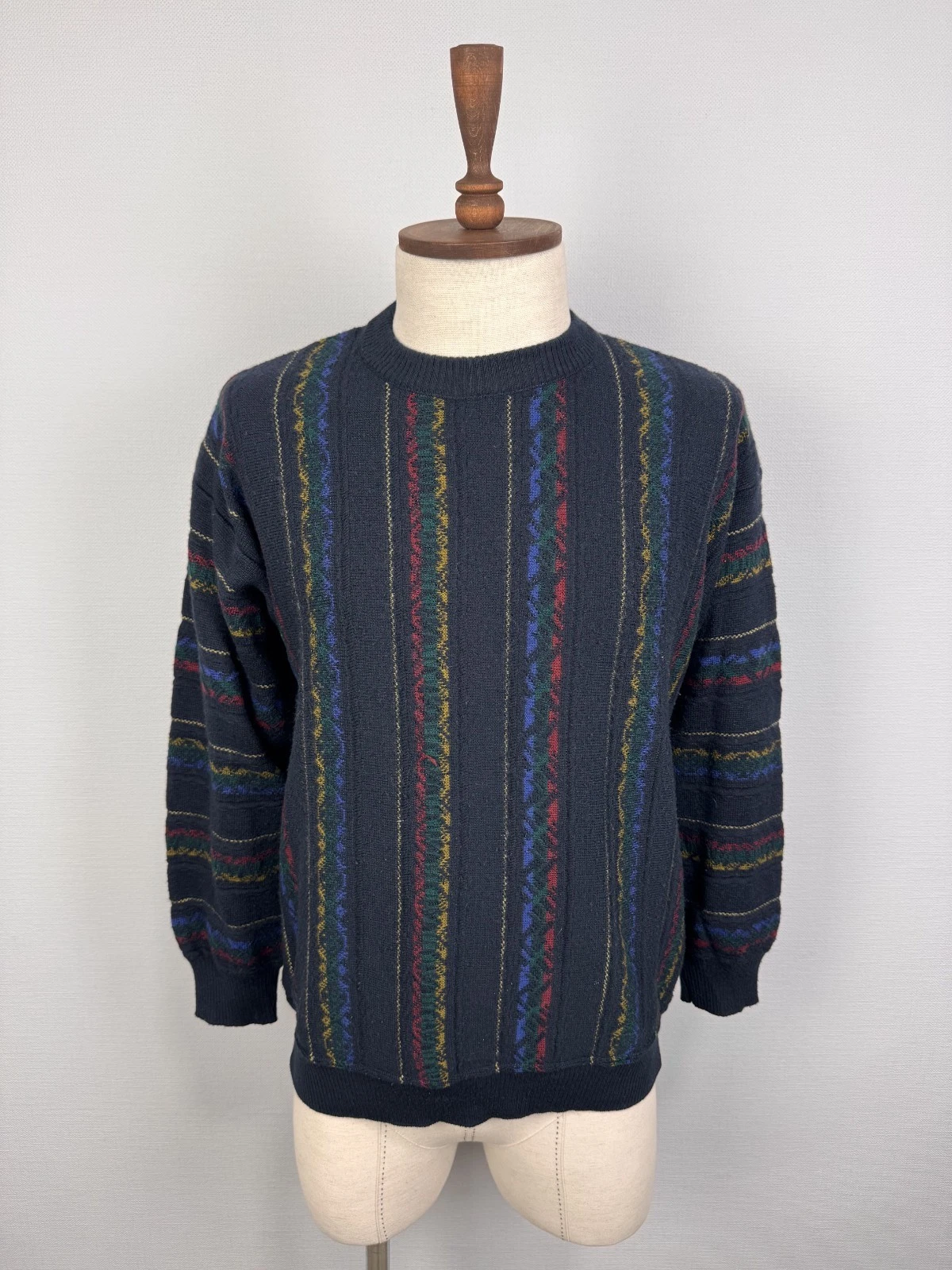 Francesco Morri Vintage Multicolor Striped Wool Knit Italian Sweater