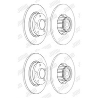 2X Jurid Bremsscheiben Hinten 280Mm Voll Passend FÜR Nissan Primastar Opel