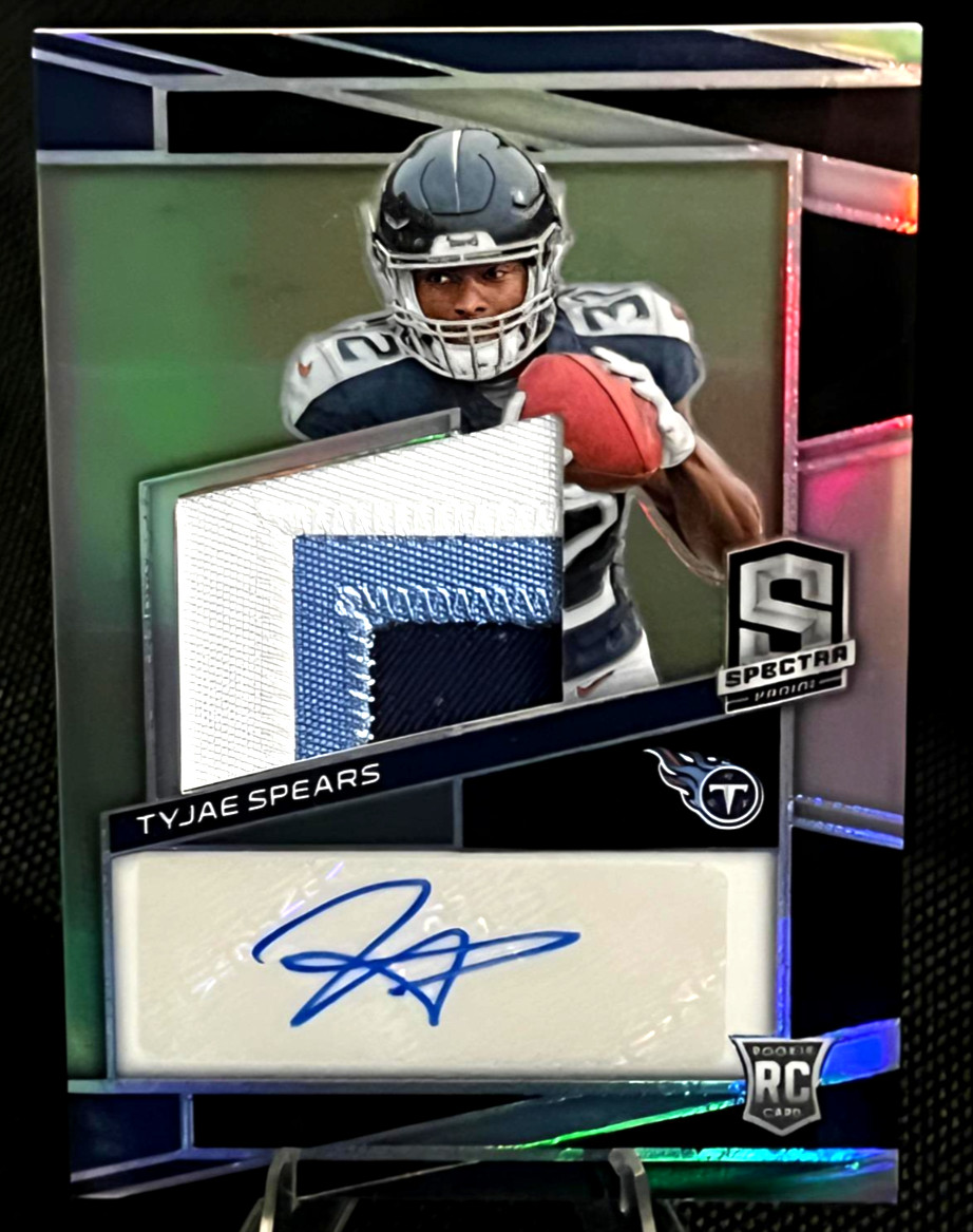 2023 Panini Spectra - Rookie Patch Autographs Tyjae Spears #237 /99 (AU, MEM)