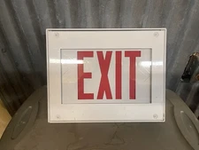 EXIT Sign-Metal Casing Solid Made Heavy Never Used