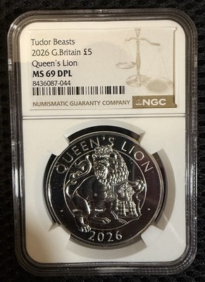 NGC MS69 DPL 2026 イギリス 5PD クイーンズライオン 2026 GREAT BRITAIN 5PD NGC MS69 DPL QUEENS LION TUDOR BEASTS COIN