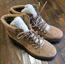 New Marc Fisher LTD Nairy Hiking Boot Camel Tan Brown Lug Sole 7.5 DD350 C