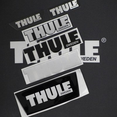 Thule 3D Logo Sticker Aufkleber Schriftzug schwarz oder silber freie Auswahl