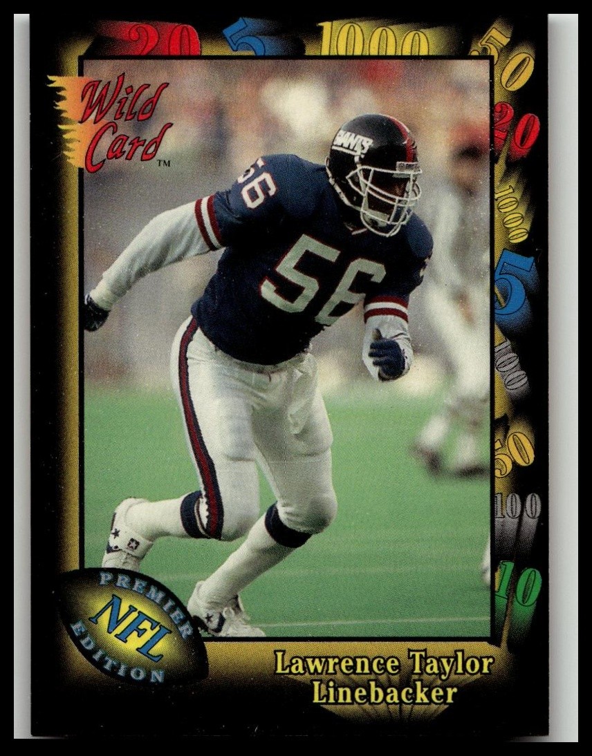 1991 Wild Card #144 Lawrence Taylor 10 Stripe