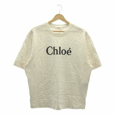 Chloe - 【美品】  Chloe / クロエ | 2021SS | ボタニカル ロゴ プリント Tシャツ | S | ホワイト | レディース Chloe 2021 SS Botanical Logo Print T Shirt S White Ladies