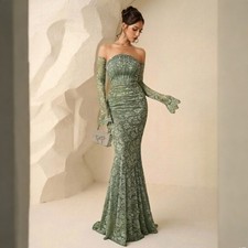 Green Luxury Evening Gown, High-End Elegant Sophisticated Formal Party Dresses