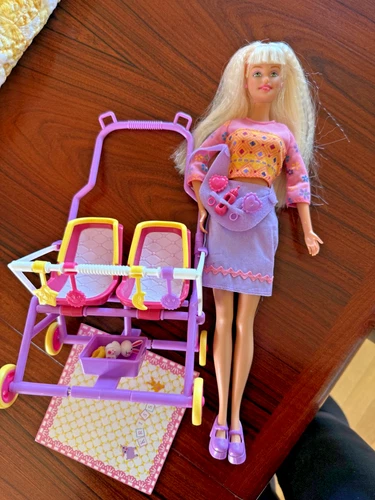 Mattel Barbie & Krissy Stroll 'n Play Stroller 2001 Vintage #50964 Playset