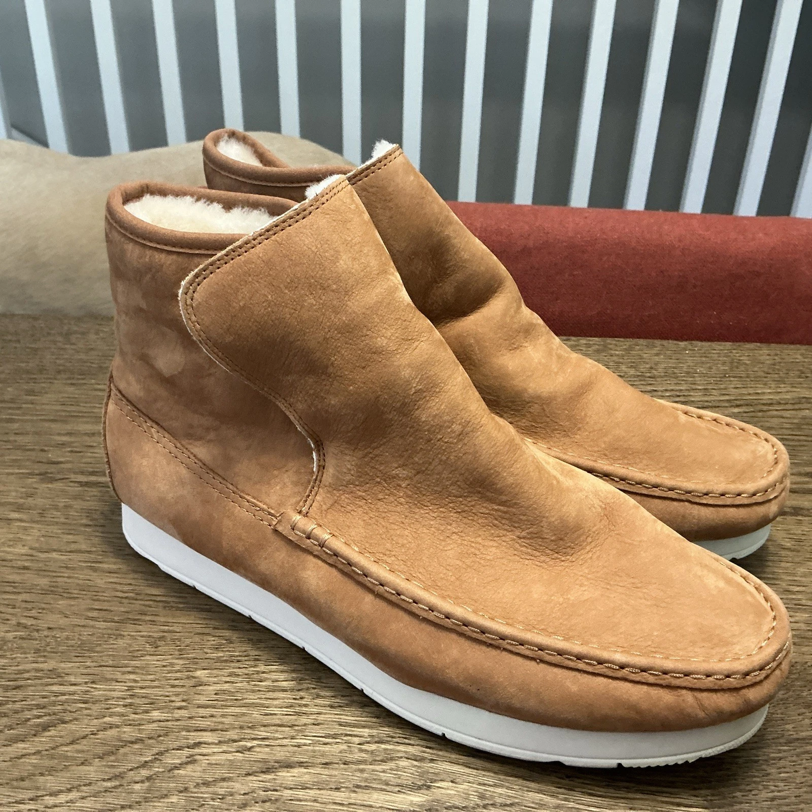 Sperry Moc-Sider STS24647 Winter Boots Men's US 13 Brown Leather Ankle