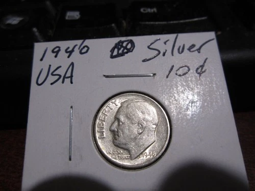 USA - 1946 -  10 Cent Dime American Coin - 90% Silver
