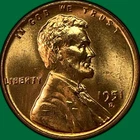 1951-D Lincoln Wheat Cent Brilliant Uncirculated BU Coin #39427
