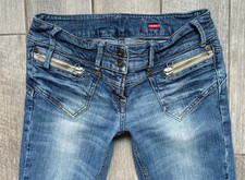 River Island low rise skinny leg Jeans Love  Honour Zips 12 R W32 L32 Y2K