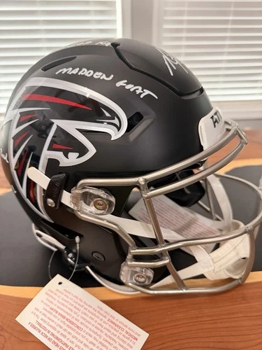 Michael Vick Full Size 1 Of 1 Autographed Helmet Speedflex Rare