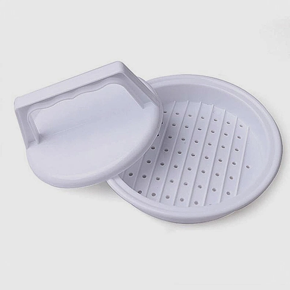 Prensa de hamburguesas prensa de hamburguesas de plástico parrilla de carne fiesta barbacoa hamburguesa carne de res Foto 4 de 4