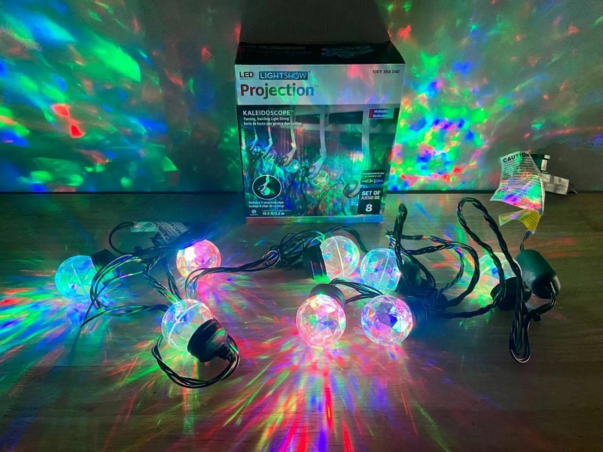 Gemmy Projection LED Light Show Kaleidoscope Lights Set of 8