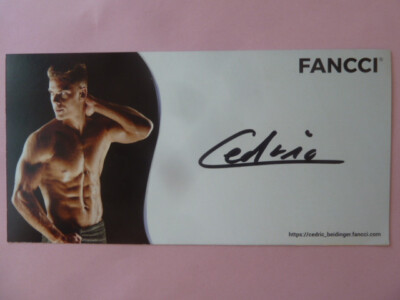 Cedric Beidinger - Model / Erotik, FANCCI Autogrammkarte (105x210mm)