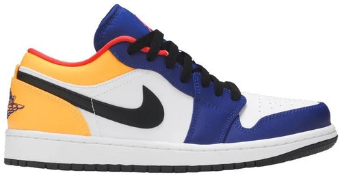 Jordan 1 Low White Deep Royal Blue