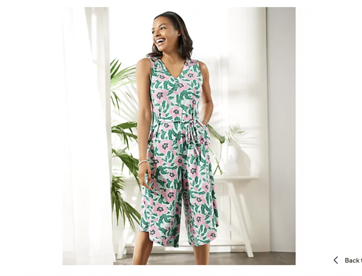 AnyBody Regular Cozy Knit Luxe V-Neck Gaucho Jumpsuit Black Medium