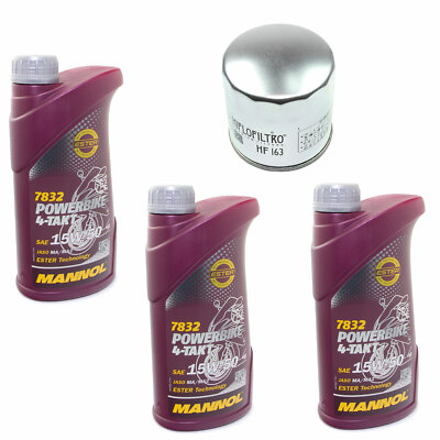 Motoröl Set 15W50 Ölfilter HF163 3 Liter für BMW K 1100 LT R 1150 RT 1200 850 C