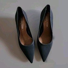 DONALD J PLINER BRAVE POINTED TOE 3" HEELS FABRIC LEATHER SOLES SZ 6 GWSB