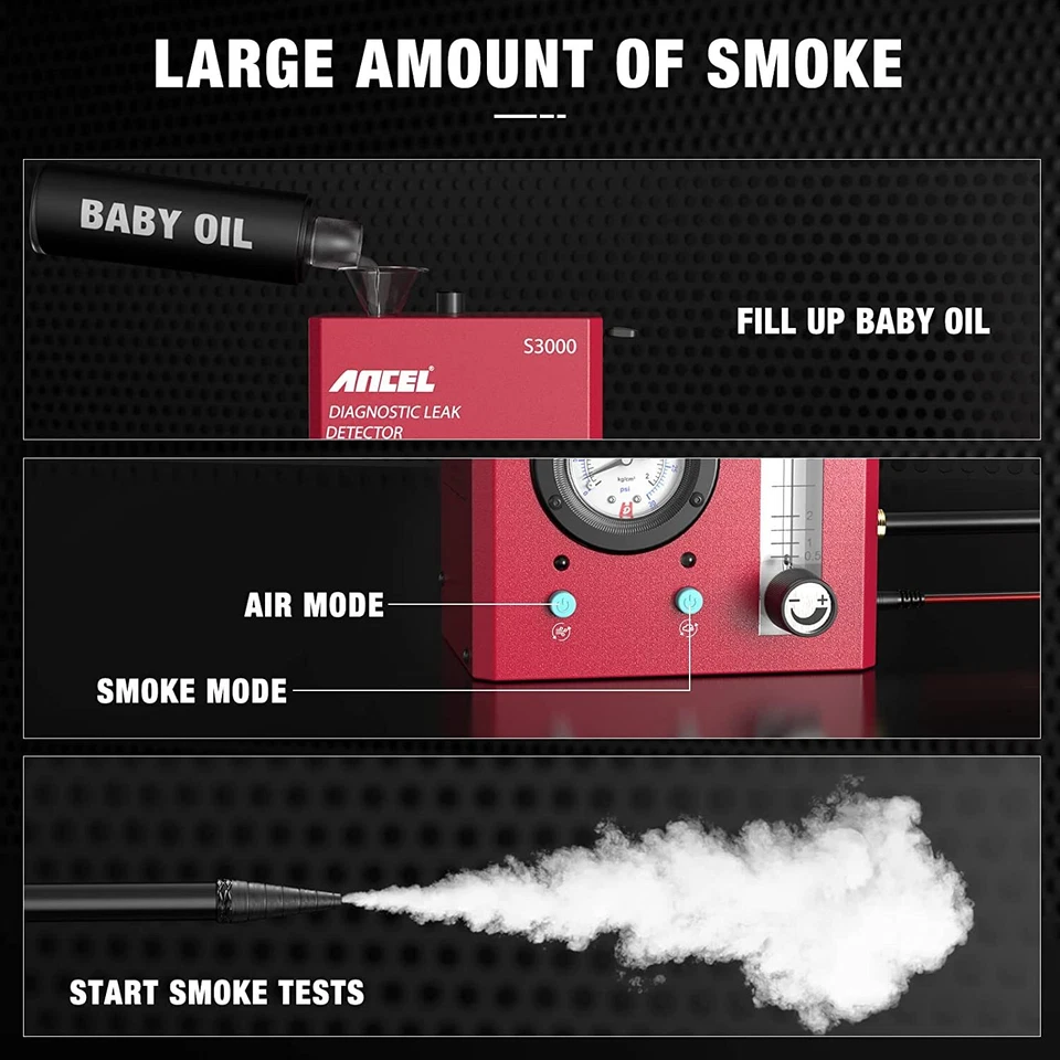 Probador de detección de fugas de automóvil diagnóstico automotriz máquina de humo EVAP Ancel S3000 Foto 2 de 4