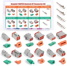 188 Piece Deutsch Connector Kit! 2, 3, 4, 6, 8, 12 Pin, 14-20AWG DT Series