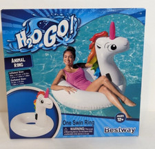 NEW H2O GO Inflatable Unicorn Float Swim Pool Toy Summer Ring 50" 41.3" 42.5"