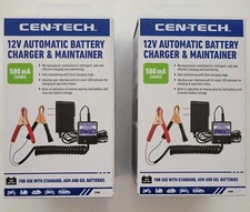 Set of 2 12 Volt Automatic Car Battery Float Trickle Charger Maintainer