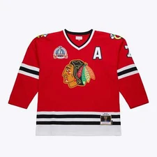 Mens Mitchell & Ness NHL DARK JERSEY BLACKHAWKS 1991 CHRIS CHELIOS