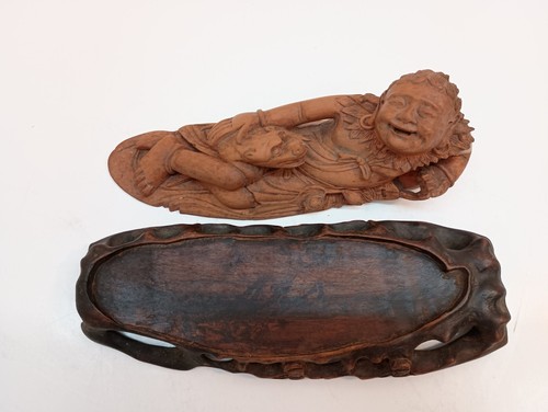 Antique Wood Liu Haichan and 3 Legged Toad Carving - Picture 5 of 8