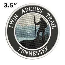 Twin Arches Trail Tennessee Patch Iron-On Embroidered Applique Hiking Badge