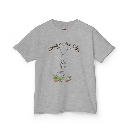 Kids 'Living on the Edge' Tee - Fun Cotton T-Shirt Gifts for Kids - Picture 3 of 42