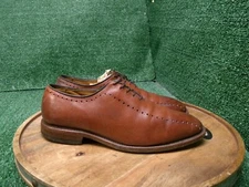 Allen Edmonds Hastings Chili Brown 1255 Whole Cut Leather Oxford Dress Shoes 7 D
