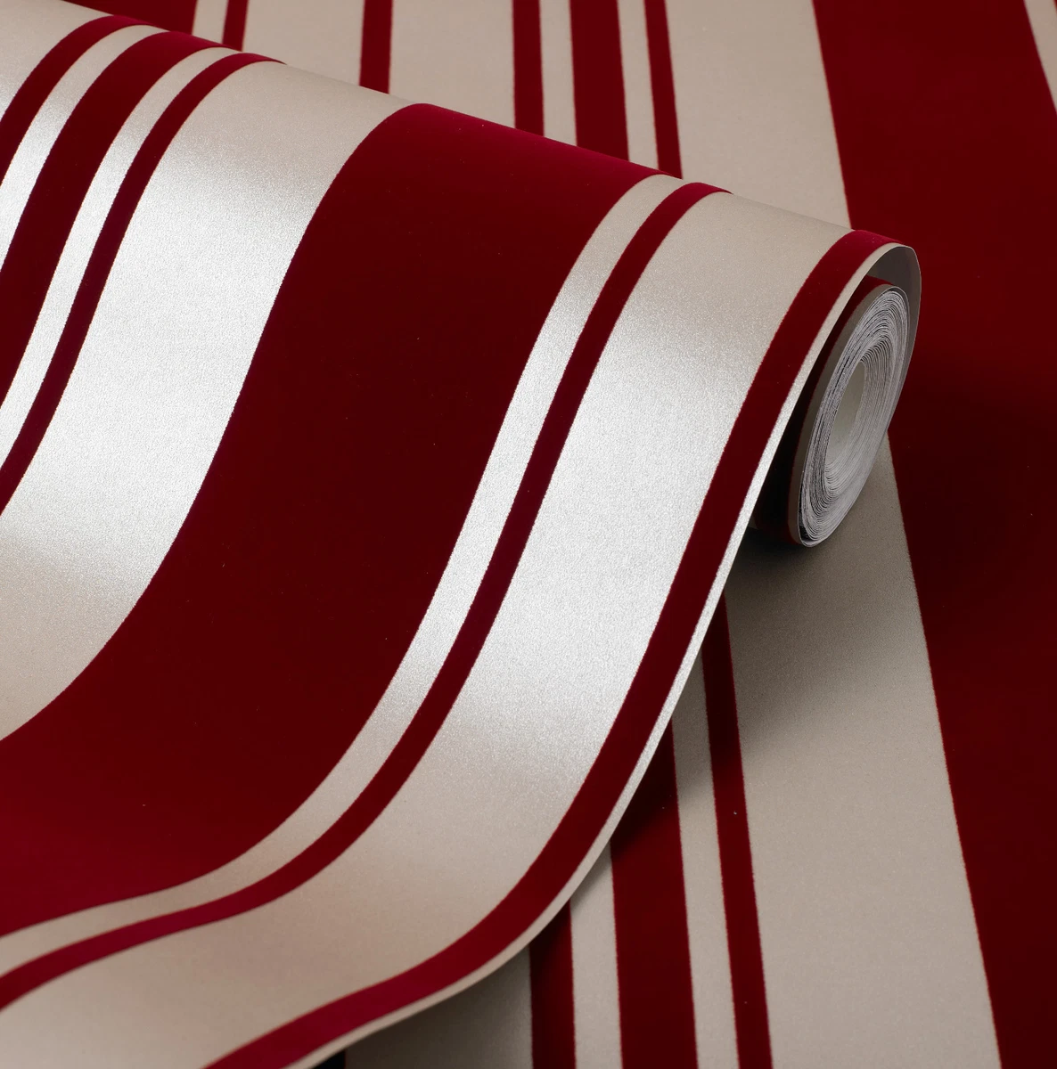 Red And Gold Striped Wallpaper
