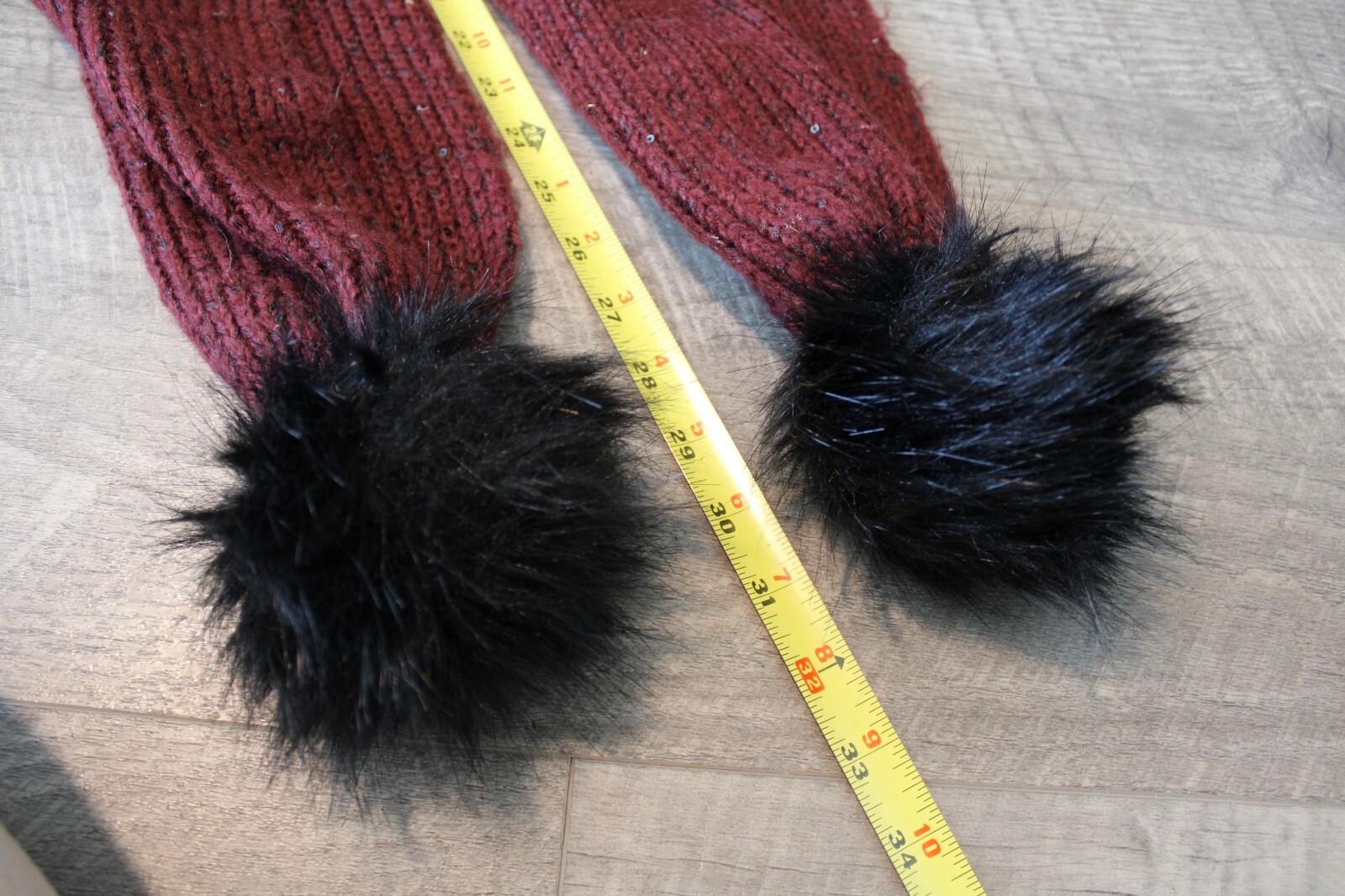 Muk Luks Oblong Rectangle Knit Solid Dk Brick Red… - image 6