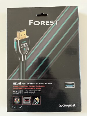 AudioQuest Forest HDMI Cable with Ethernet, Audio Return & 3D 1m