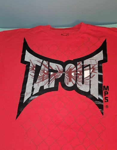 Tapout MPS T Shirt Red Graphic Tee Size 