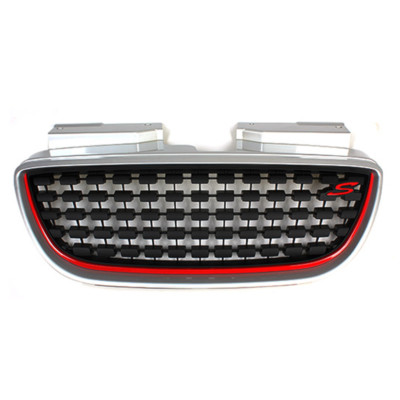 Front Hood Sports Grill Painted Silver 2r for 07 08 09 10 HYUNDAI  