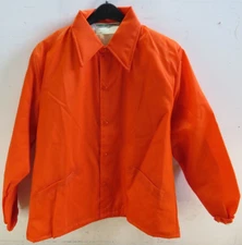 Vintage Holloway Wind Breaker Jacket Orange Size Large NOS
