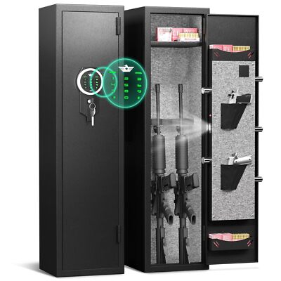 2 Rifle Gun Safe Digital Quick Access Long Gun Safe for Home Rifle and Shotgun