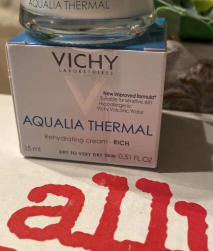 3xVichy Aqualia Thermal Rehydrating Cream RICH Dry Skin 15ml/0.51oz, TRAVEL SIZE - Picture 3 of 4