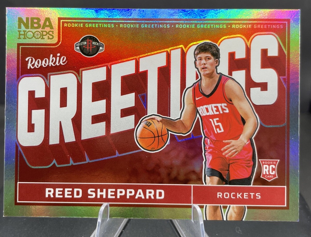 2024-25 Panini NBA Hoops Reed Sheppard Silver Holo Foil Rockets 