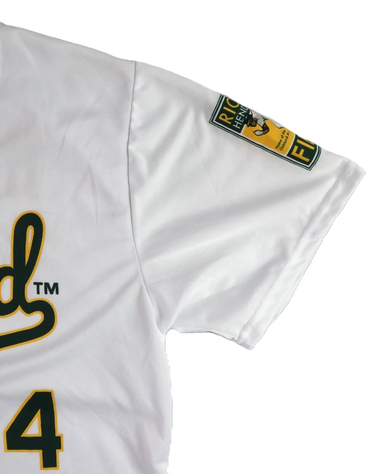 Camiseta deportiva blanca Match Up US para hombre XL Oakland A's Athletics Rickey Henderson #24 Foto 4 de 4
