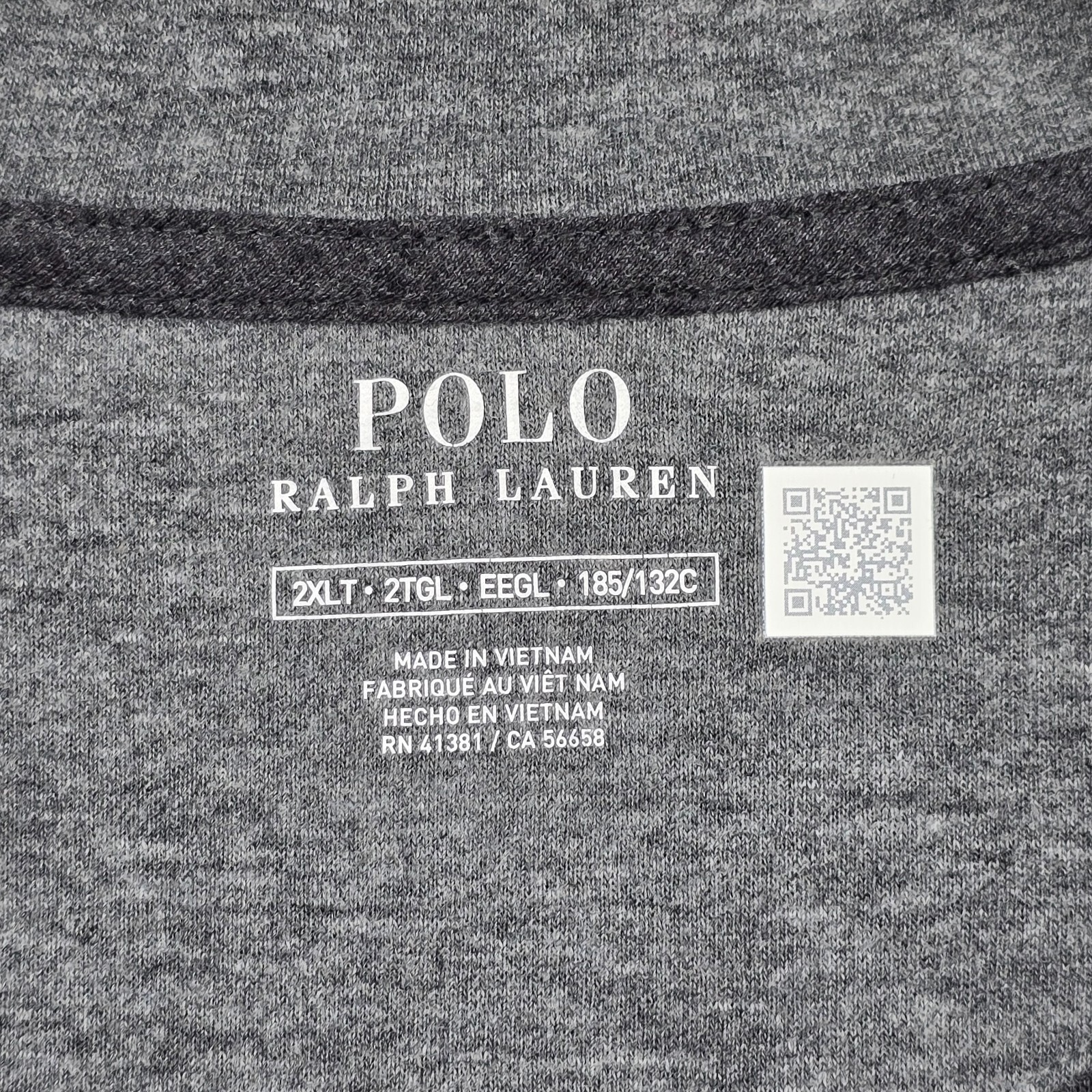 Polo Ralph Lauren 1 4 Zip Pullover Uomo 2XLT Grigio Felpa Preppy Casual Pony