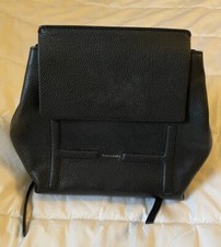 T Tahari Black Leather Mini Holly Backpack Purse Bag-new