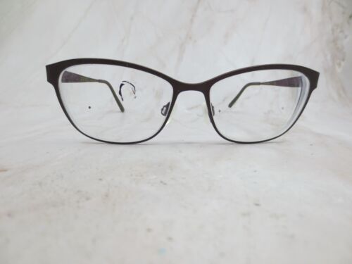 Bevel Brille Brillengestell 8666 Damen Lila Metall Halbrand Cat Eye 55-16-135