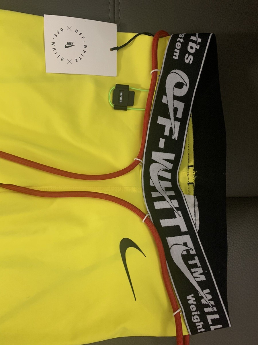 Nike x Off-White™ Pro Women's Tights - Opti Yellow - (CN5574 Nike x Off-White™ Pro Women's Tights - Opti Yellow - (CN5574